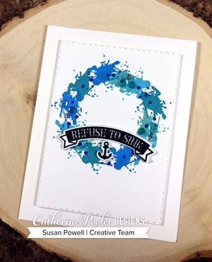 refuse to sink card with sequins