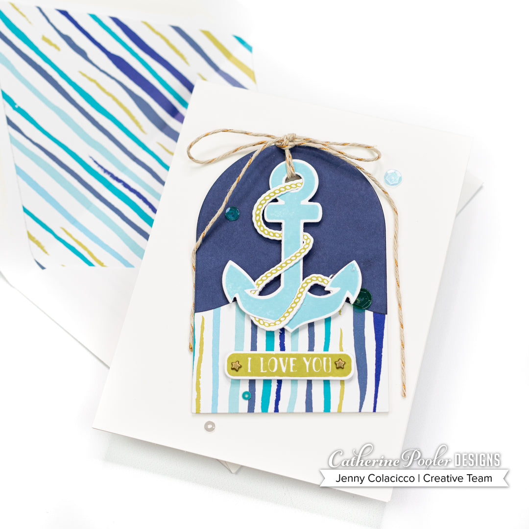 I love you card with anchor