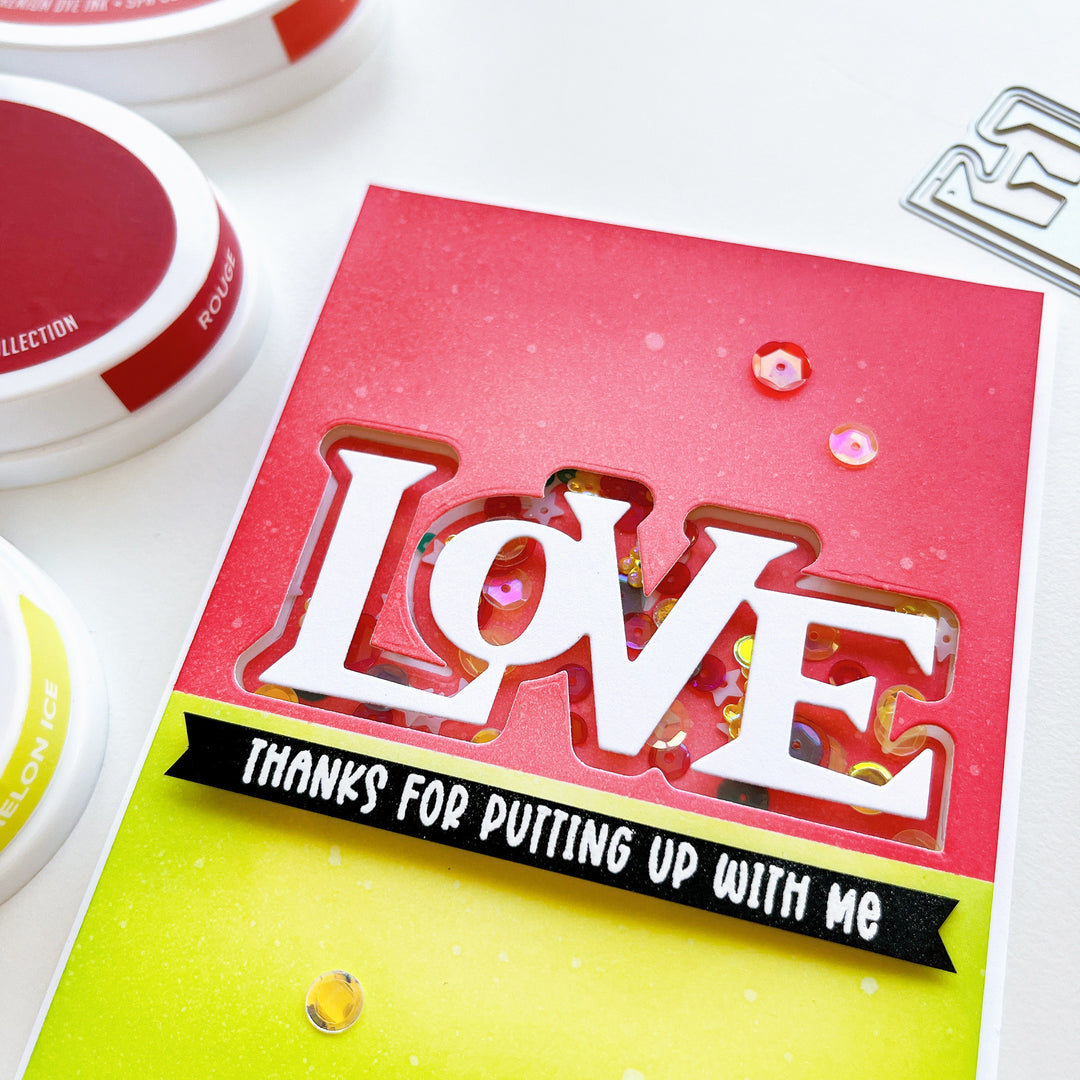Retro Love Word Dies