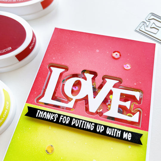 Retro Love Word Dies