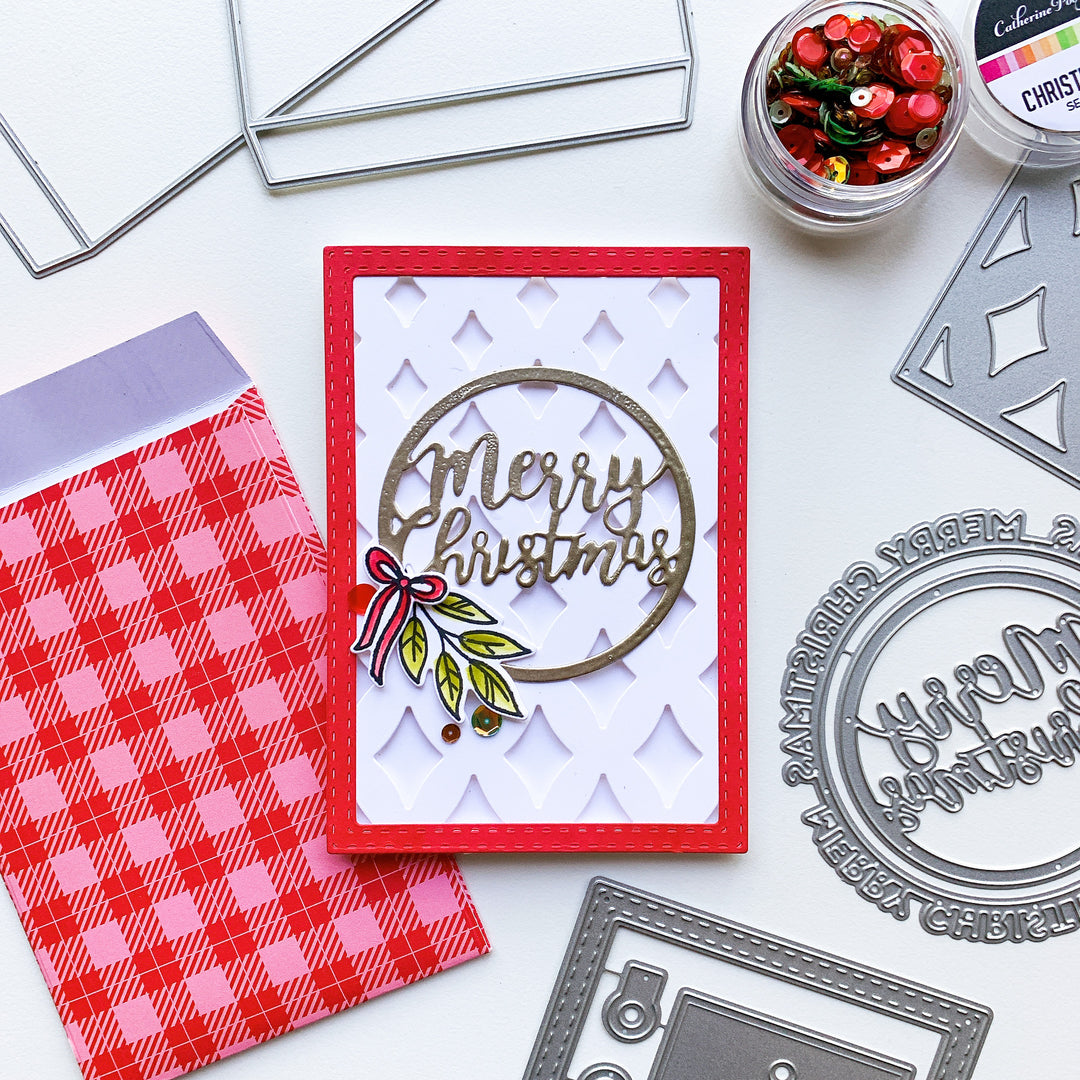 merry christmas card with marquise background