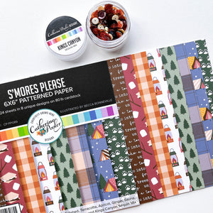 S'mores Please patterned paper and Kings Canyon sequin mix.