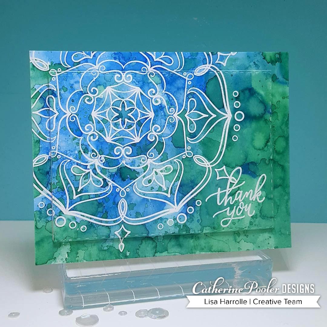 thank you card with sandy mandala
