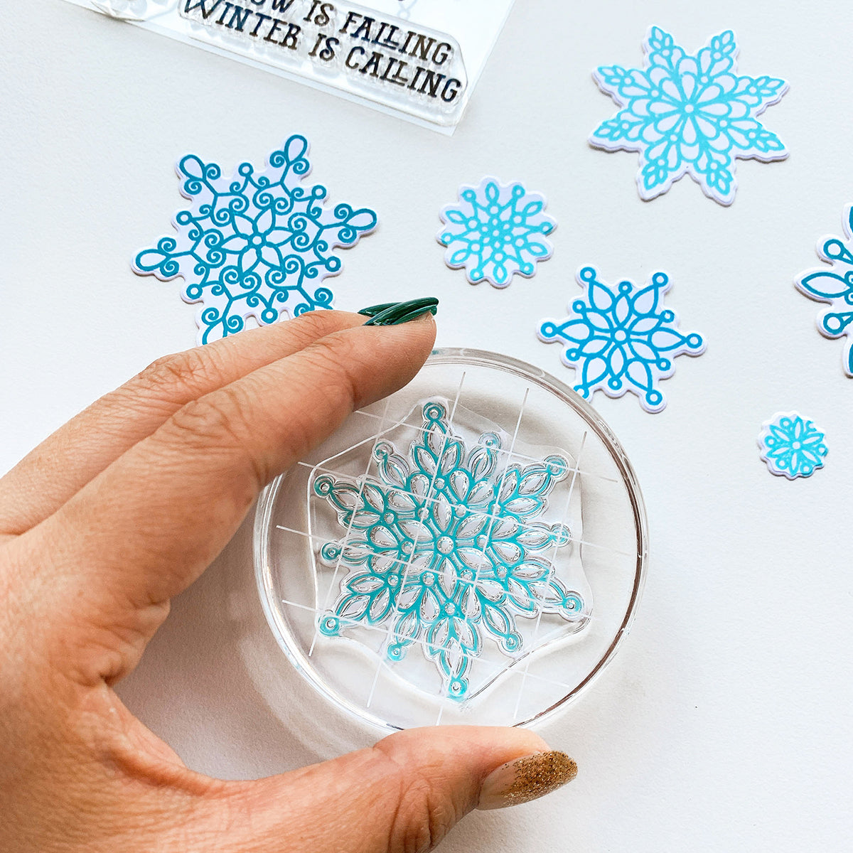 Scrolling Snowflakes Stamp Set