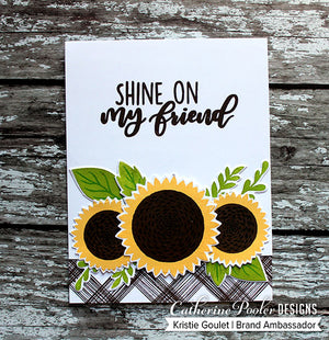 shine on my friend card with sun flowers