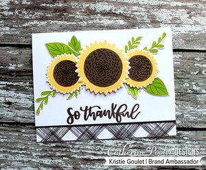 so thankful card with sunflowers