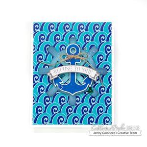 refuse to sink card with ship wheel and anchor