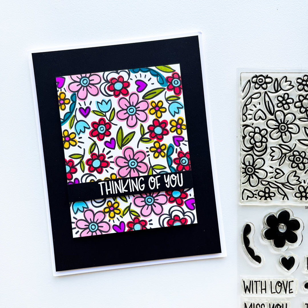 Stamp-a-doodle Floral Stamp Set