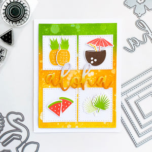 aloha card with summer lovin' stamps