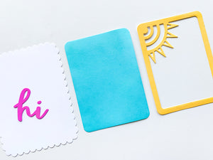 Sunshine mini cover plate die pieces sample