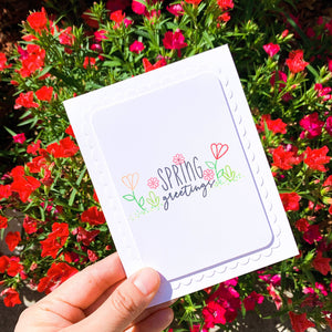 Spring Greeting flowers with Sunshine cover plate