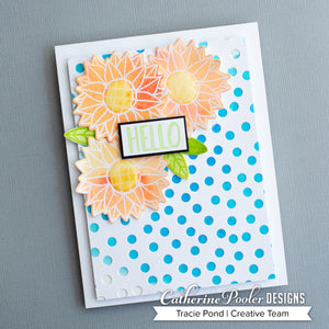 hello card with throwing confetti cover plate