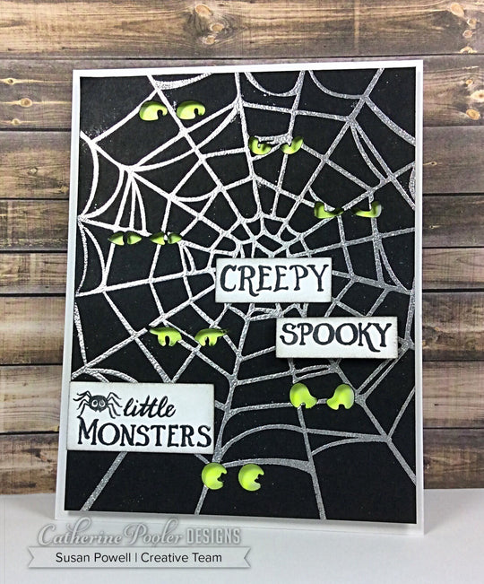 card made with who's there cover plate with sentiments