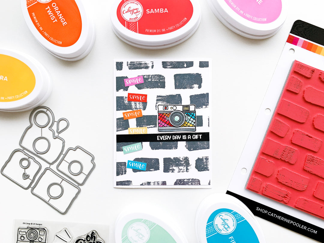 everyday is a gift card with swatch background