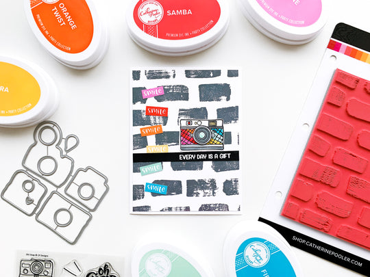 everyday is a gift card with swatch background