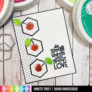 do small things with great love card with cherries