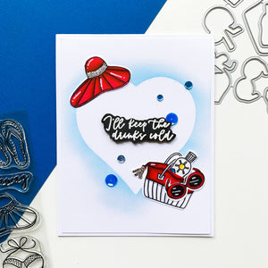Card with sweet summer stamps and sentiment