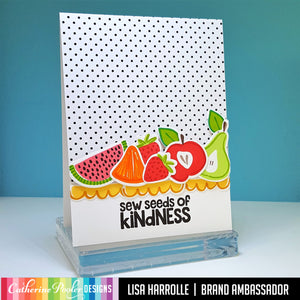 sew seeds of kindness card with fruits