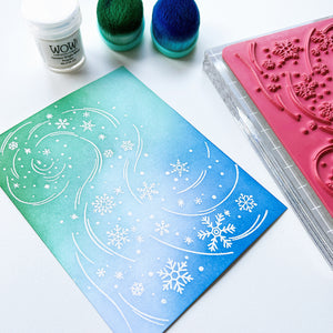 Swirling Snow Background Stamp