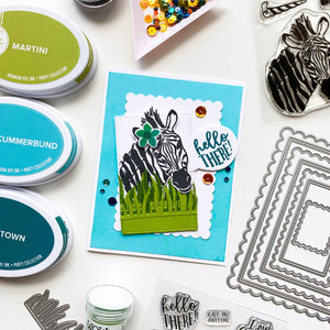 hello there card with zebra