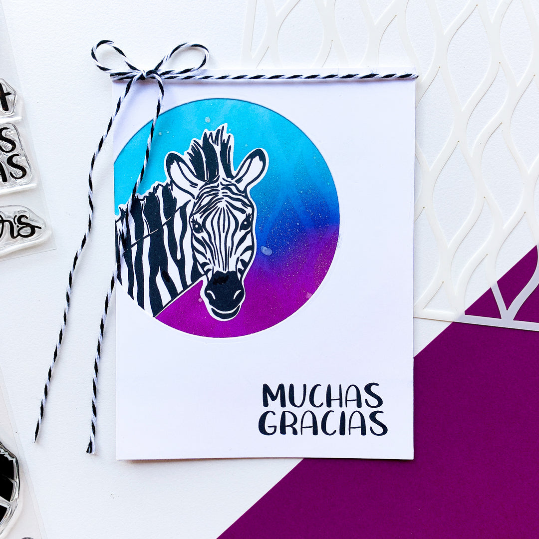 card with sentiment and zebra