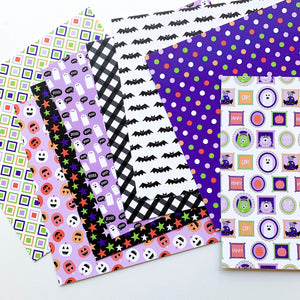 Treats Only Patterned Paper laid out