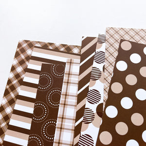 Two-Toned Brown Patterned Paper