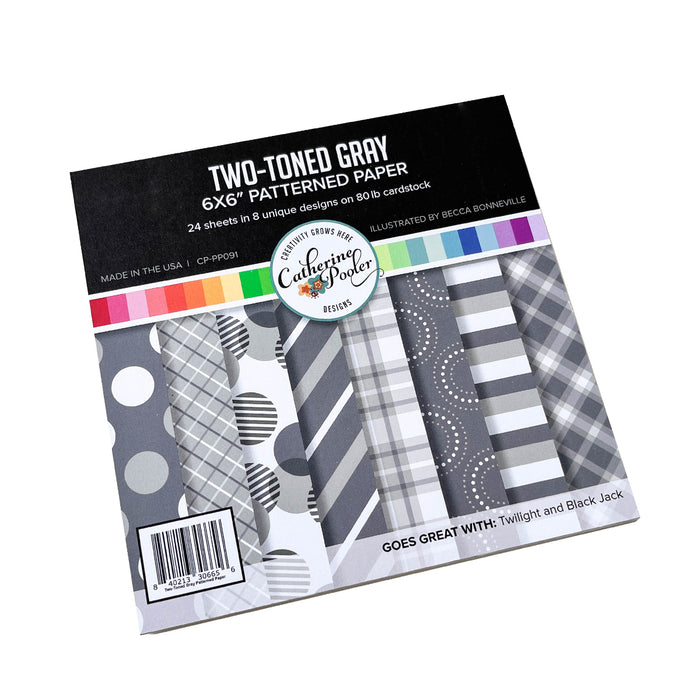 Two-Toned Gray Patterned Paper