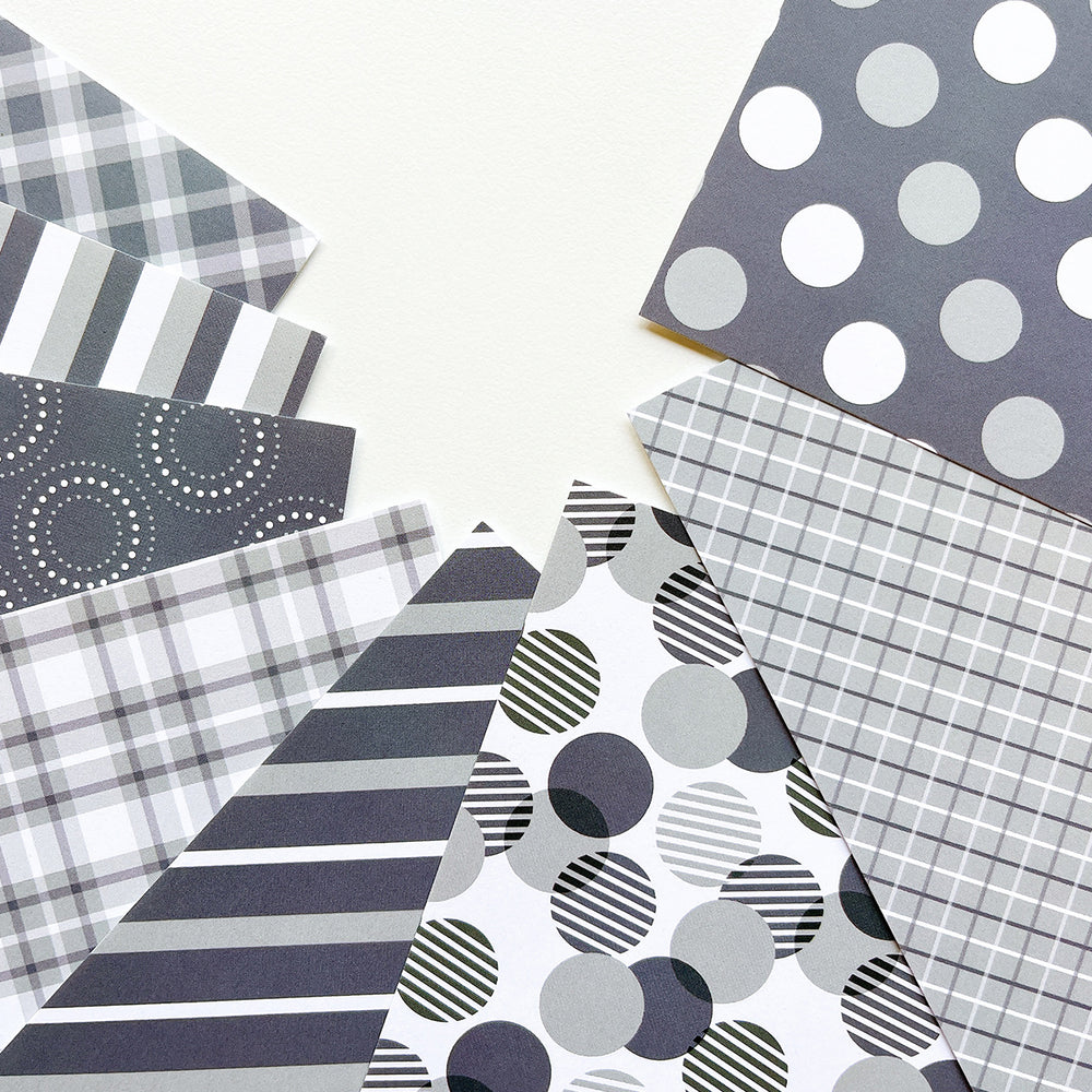 Two-Toned Gray Patterned Paper