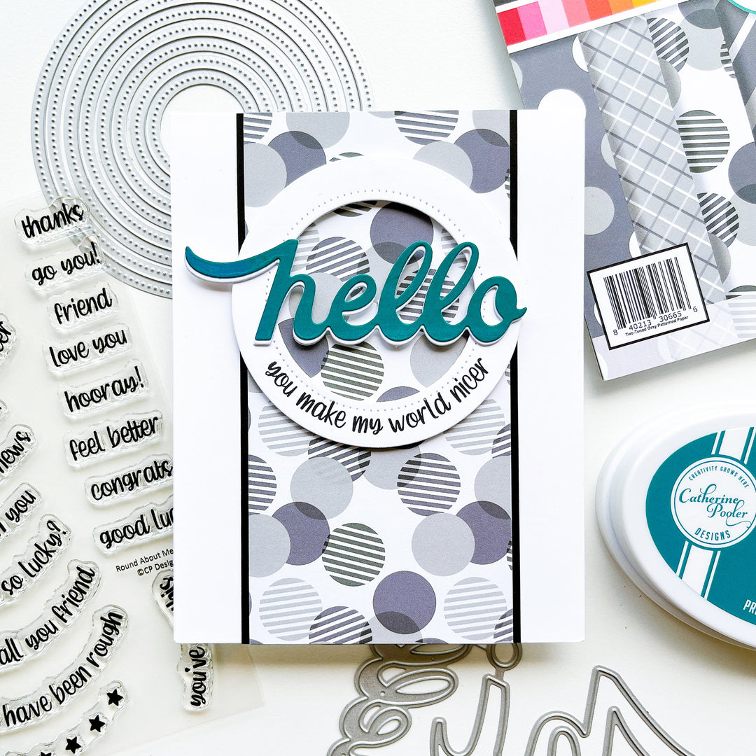 Two-Toned Gray Patterned Paper