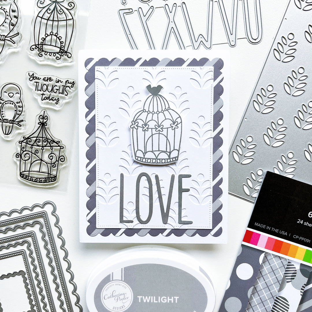 Two-Toned Gray Patterned Paper