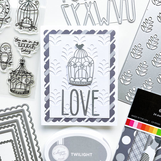 Two-Toned Gray Patterned Paper