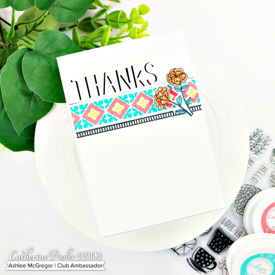 Thanks card with flowers