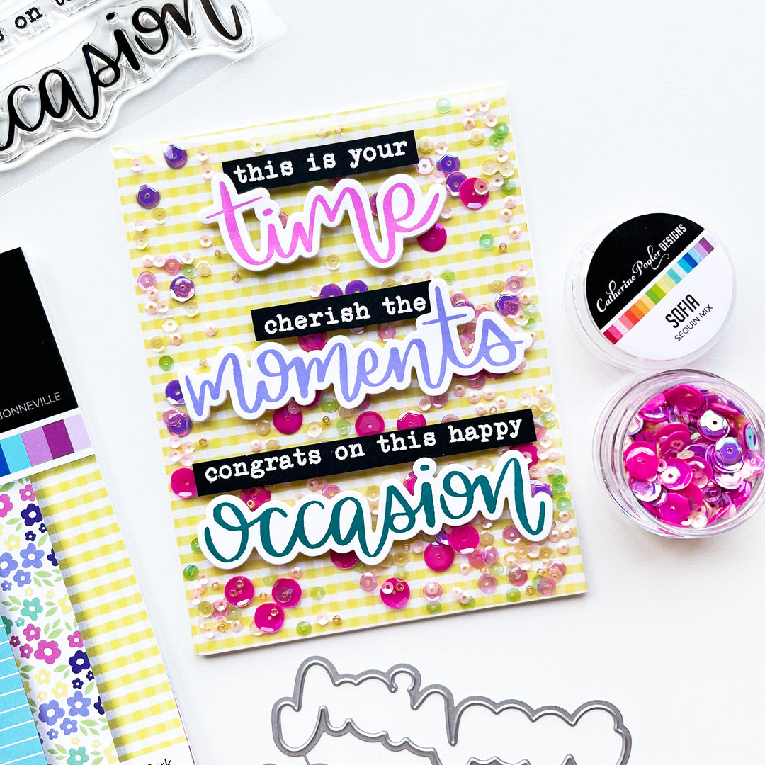 Moments in Time Sentiments Stamp Set