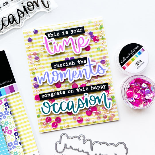 Moments in Time Sentiments Stamp Set