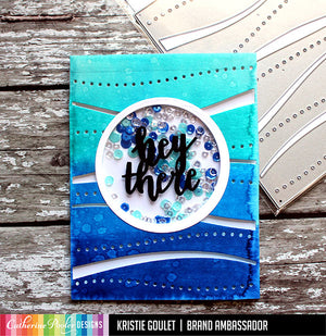 hey there shaker card made with wavy cover plate