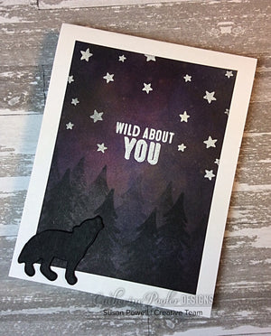 wild about you card with wolf