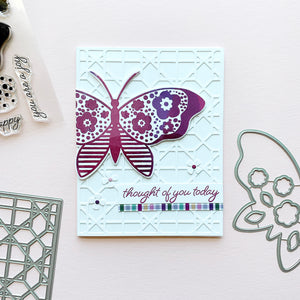 thought about you today card with trellis cover plate