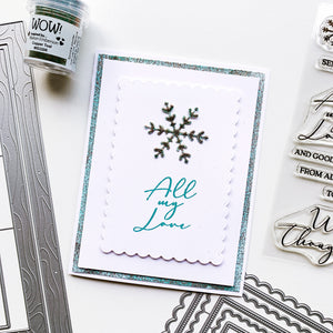 all my love card with embossed snowflake