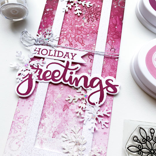 holiday greetings slimline card