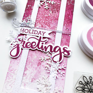 holiday greetings slimline card