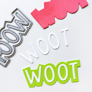 The Woot die makes both letters and shadow. 