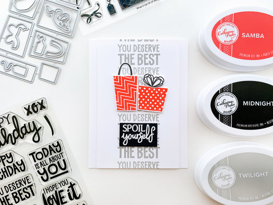 card with gift bags and sentiment