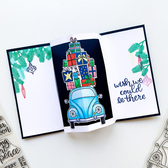card with sentiment and wrapped and ready stamps