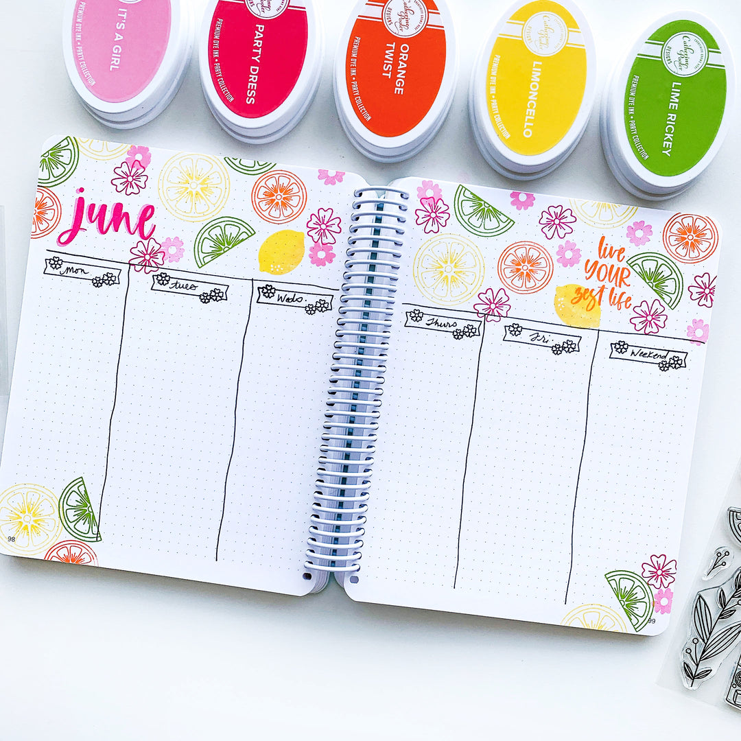 Zesty June weekly spread