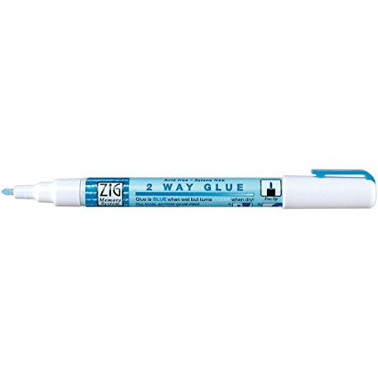 2 way glue pen with fine tip