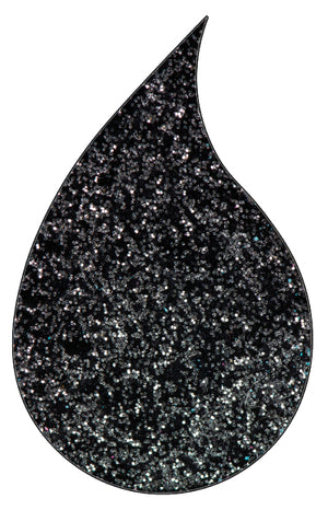 swatch of black twinkle embossing glitter