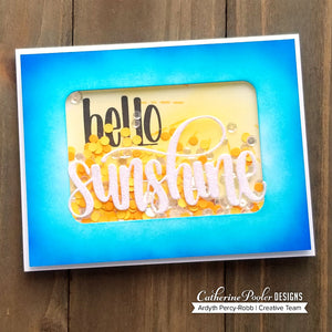 hello sunshine shaker card