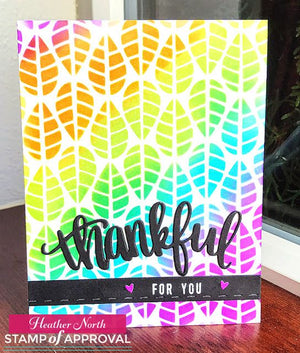 thankful for you card with rainbow background