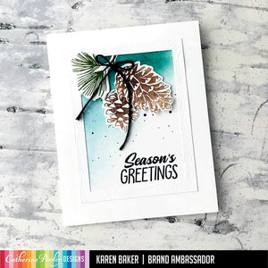 pinecones season greetings card